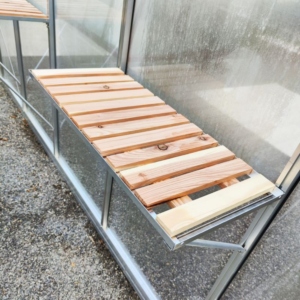 schap 1 ruit breed met houten inleg